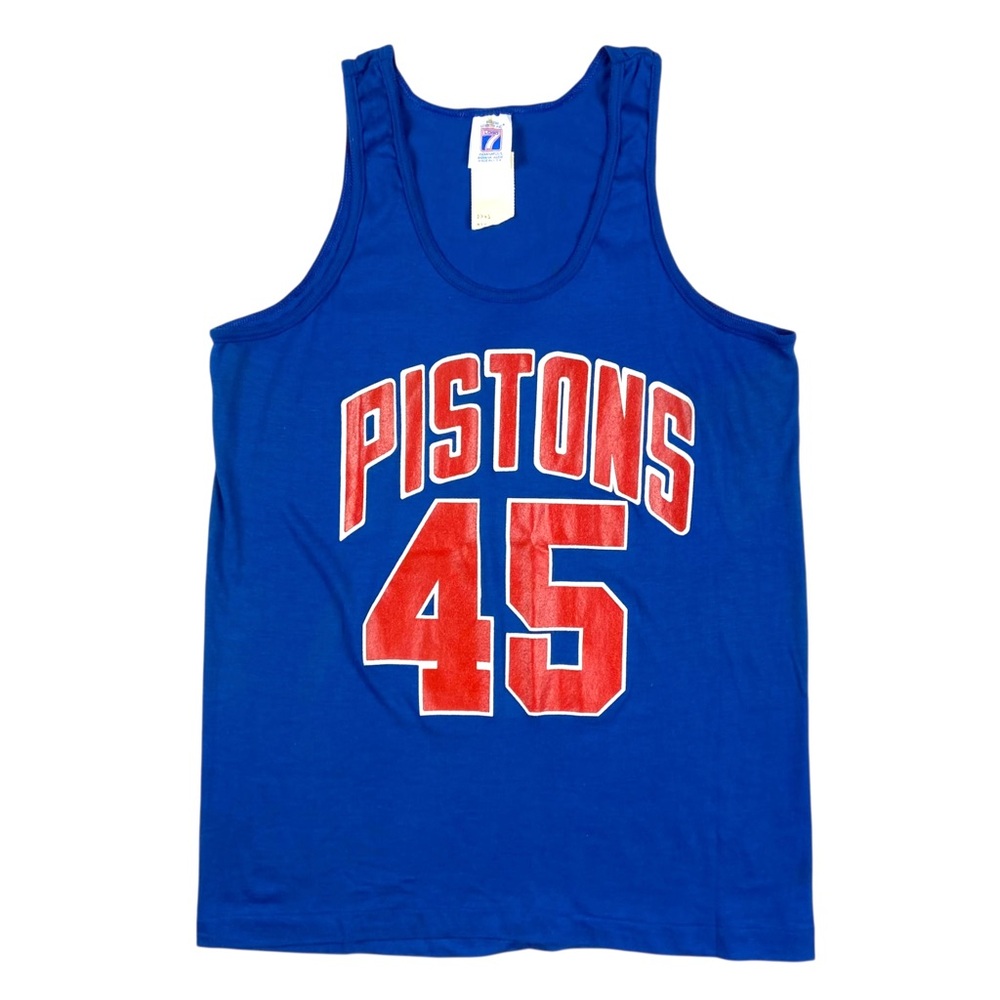 Detroit Pistons Vintage Logo 7 Tank Top - Picture 1 of 11